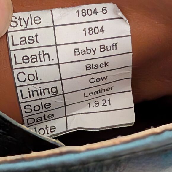 Gordon Rush black cow leather lace up wing tip ankle boot chelsea men's 9 - Picture 4 of 11